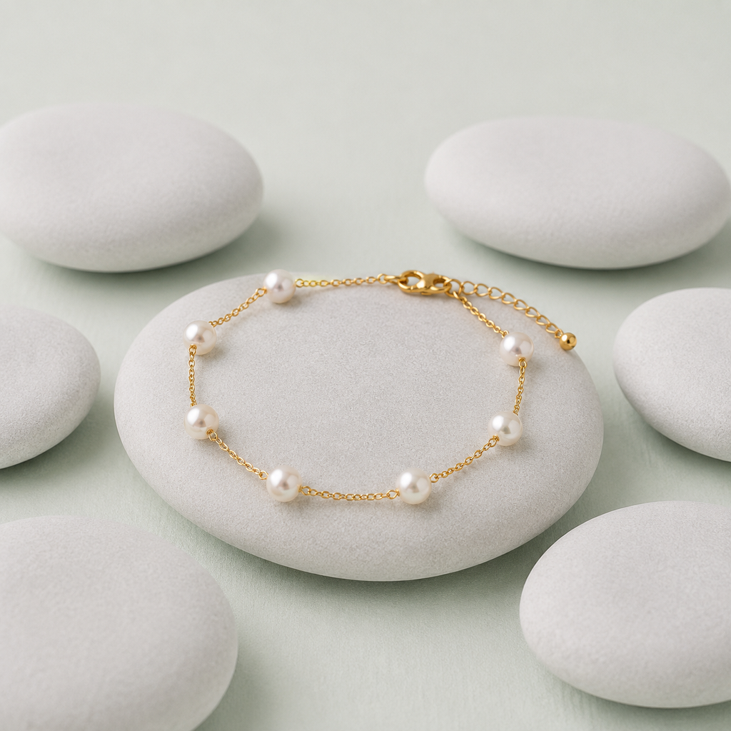 Pearl Titanium Steel Anklet Female Accessories Women's Beach Jewelry