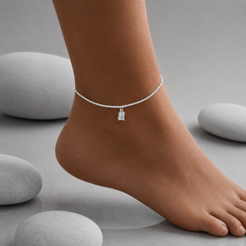 Female Fashion Cross Double-circle Anklet
