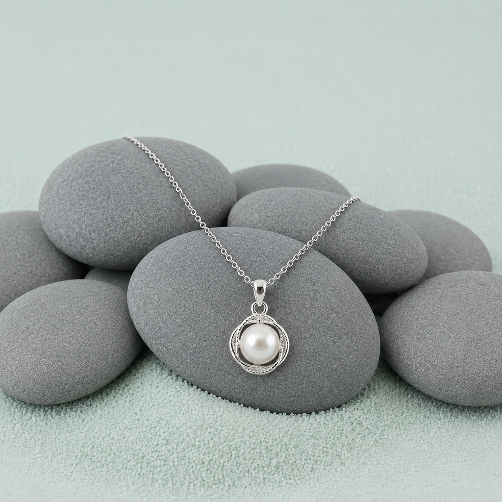Freshwater Pearl Silver Necklace Women