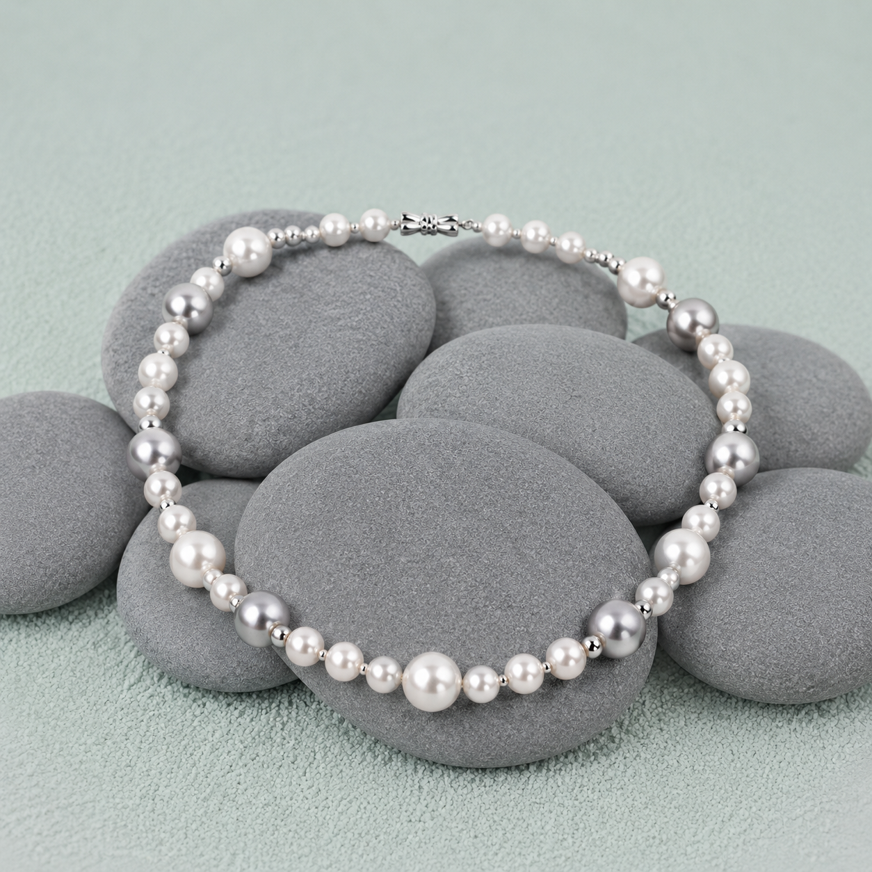 Color Stitching Men And Women Pearl Necklaces